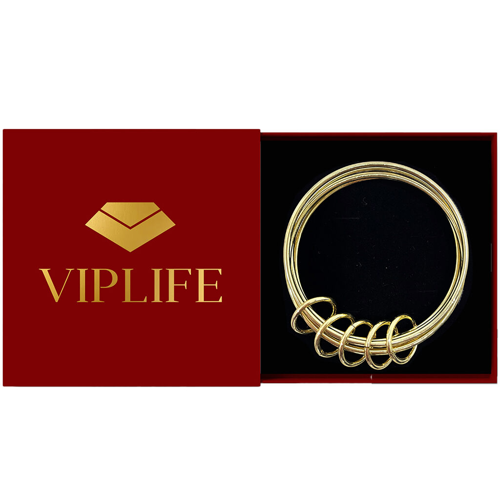021823-2 VIPLIFE-Aksesuar Bilərzik (qızılı) + hədiyyəlik qutu