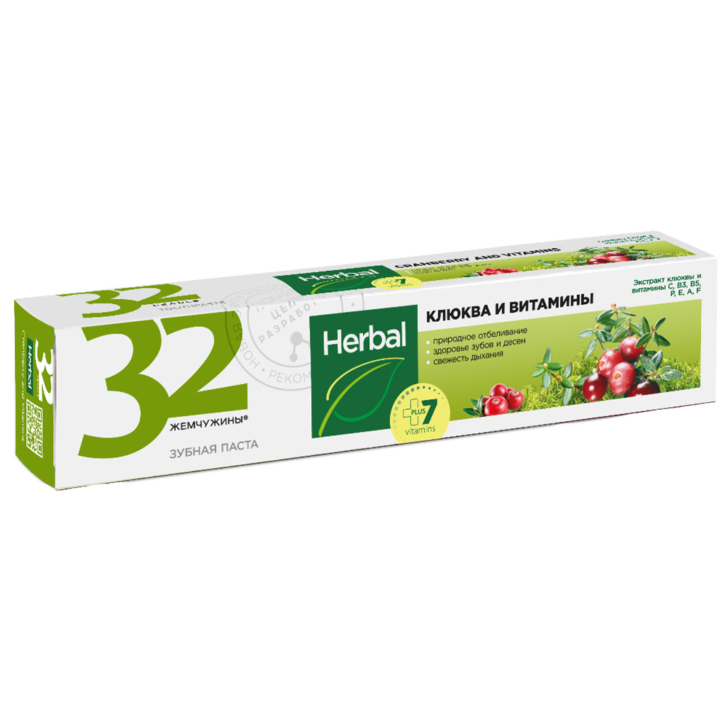 322696 ALF MODUM Diş pastası 32 JEMÇUJİNI HERBAL Klükva i vitaminı 150 q.