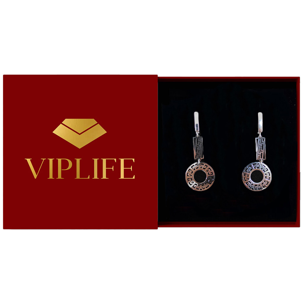 A-0382  VIPLIFE-Aksesuar Sırğa (gümüşü) + Viplife hədiyyəlik qutu 
