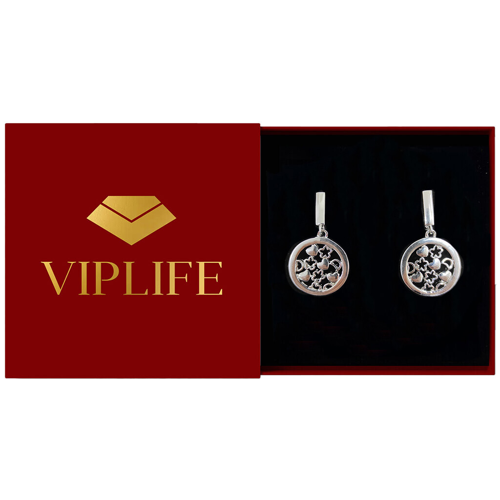 A-14771-1  VIPLIFE-Aksesuar Sırğa (gümüşü) + Viplife hədiyyəlik qutu 
